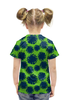 Заказать детскую футболку в Москве. Футболка с полной запечаткой для девочек Тропические листья от jb-project@yandex.ru - готовые дизайны и нанесение принтов.