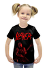 Заказать детскую футболку в Москве. Футболка с полной запечаткой для девочек Slayer от Рустам Юсупов - готовые дизайны и нанесение принтов.