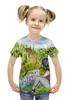 Заказать детскую футболку в Москве. Футболка с полной запечаткой для девочек Прованс от anomalica - готовые дизайны и нанесение принтов.