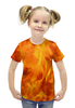 Заказать детскую футболку в Москве. Футболка с полной запечаткой для девочек FIRE ON FIRE от Jimmy Flash - готовые дизайны и нанесение принтов.