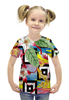 Заказать детскую футболку в Москве. Футболка с полной запечаткой для девочек  цветочный узор от THE_NISE  - готовые дизайны и нанесение принтов.