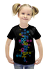 Заказать детскую футболку в Москве. Футболка с полной запечаткой для девочек Психоделика 2 от Виктор Гришин - готовые дизайны и нанесение принтов.