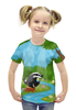 Заказать детскую футболку в Москве. Футболка с полной запечаткой для девочек Забавный  барсук от nadegda - готовые дизайны и нанесение принтов.
