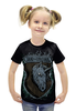 Заказать детскую футболку в Москве. Футболка с полной запечаткой для девочек Dead Unicorn от galaxy secret - готовые дизайны и нанесение принтов.