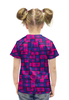 Заказать детскую футболку в Москве. Футболка с полной запечаткой для девочек Прямоугольники от valezar - готовые дизайны и нанесение принтов.