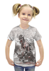 Заказать детскую футболку в Москве. Футболка с полной запечаткой для девочек Викинг. После боя. от shop-viking - готовые дизайны и нанесение принтов.
