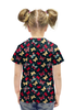 Заказать детскую футболку в Москве. Футболка с полной запечаткой для девочек Бабочки от Amerikanka - готовые дизайны и нанесение принтов.