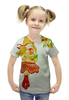 Заказать детскую футболку в Москве. Футболка с полной запечаткой для девочек Яблочко от mrs-snit@yandex.ru - готовые дизайны и нанесение принтов.