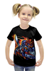Заказать детскую футболку в Москве. Футболка с полной запечаткой для девочек Самурай от ПРИНТЫ ПЕЧАТЬ  - готовые дизайны и нанесение принтов.