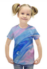 Заказать детскую футболку в Москве. Футболка с полной запечаткой для девочек Акварель от FireFoxa - готовые дизайны и нанесение принтов.