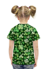 Заказать детскую футболку в Москве. Футболка с полной запечаткой для девочек Клевер от printik - готовые дизайны и нанесение принтов.