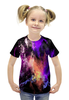 Заказать детскую футболку в Москве. Футболка с полной запечаткой для девочек Пятна красок от THE_NISE  - готовые дизайны и нанесение принтов.