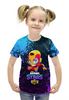Заказать детскую футболку в Москве. Футболка с полной запечаткой для девочек Brawl Stars MAX от vista12761@rambler.ru - готовые дизайны и нанесение принтов.