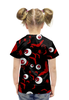 Заказать детскую футболку в Москве. Футболка с полной запечаткой для девочек Eyeball bat от Riyo  - готовые дизайны и нанесение принтов.