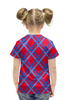 Заказать детскую футболку в Москве. Футболка с полной запечаткой для девочек Сине-голубые линии от THE_NISE  - готовые дизайны и нанесение принтов.