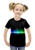 Заказать детскую футболку в Москве. Футболка с полной запечаткой для девочек Волна от THE_NISE  - готовые дизайны и нанесение принтов.