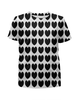 Заказать детскую футболку в Москве. Футболка с полной запечаткой для девочек Черные сердечки от THE_NISE  - готовые дизайны и нанесение принтов.