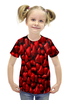 Заказать детскую футболку в Москве. Футболка с полной запечаткой для девочек Множество сердец от THE_NISE  - готовые дизайны и нанесение принтов.