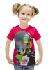 Заказать детскую футболку в Москве. Футболка с полной запечаткой для девочек DAFT Punk от scrat29@yandex.ru - готовые дизайны и нанесение принтов.