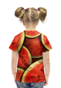 Заказать детскую футболку в Москве. Футболка с полной запечаткой для девочек Арбузы 3D от coolmag - готовые дизайны и нанесение принтов.