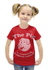 Заказать детскую футболку в Москве. Футболка с полной запечаткой для девочек The Pig от ПРИНТЫ ПЕЧАТЬ  - готовые дизайны и нанесение принтов.
