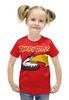 Заказать детскую футболку в Москве. Футболка с полной запечаткой для девочек Angry birds  от ПРИНТЫ ПЕЧАТЬ  - готовые дизайны и нанесение принтов.