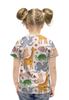 Заказать детскую футболку в Москве. Футболка с полной запечаткой для девочек Зверинец от megashmot - готовые дизайны и нанесение принтов.