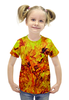 Заказать детскую футболку в Москве. Футболка с полной запечаткой для девочек Яркая живопись от THE_NISE  - готовые дизайны и нанесение принтов.