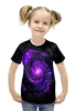 Заказать детскую футболку в Москве. Футболка с полной запечаткой для девочек Галактика от THE_NISE  - готовые дизайны и нанесение принтов.