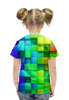 Заказать детскую футболку в Москве. Футболка с полной запечаткой для девочек Кубики от Niq=D - готовые дизайны и нанесение принтов.