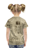 Заказать детскую футболку в Москве. Футболка с полной запечаткой для девочек Леонардо да Винчи от forvard - готовые дизайны и нанесение принтов.