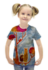 Заказать детскую футболку в Москве. Футболка с полной запечаткой для девочек Счастье от mrs-snit@yandex.ru - готовые дизайны и нанесение принтов.