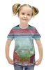 Заказать детскую футболку в Москве. Футболка с полной запечаткой для девочек Вид на плодородную страну (картина Клее) от trend - готовые дизайны и нанесение принтов.