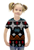 Заказать детскую футболку в Москве. Футболка с полной запечаткой для девочек Графический орнамент от THE_NISE  - готовые дизайны и нанесение принтов.