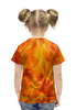Заказать детскую футболку в Москве. Футболка с полной запечаткой для девочек FIRE ON FIRE от Jimmy Flash - готовые дизайны и нанесение принтов.