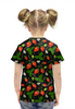 Заказать детскую футболку в Москве. Футболка с полной запечаткой для девочек ЗЕМЛЯНИКА от robus - готовые дизайны и нанесение принтов.
