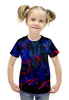 Заказать детскую футболку в Москве. Футболка с полной запечаткой для девочек Яркие линии от THE_NISE  - готовые дизайны и нанесение принтов.