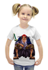 Заказать детскую футболку в Москве. Футболка с полной запечаткой для девочек Шанкс от Y L - готовые дизайны и нанесение принтов.