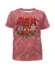 Заказать детскую футболку в Москве. Футболка с полной запечаткой для девочек Новый год от queen  - готовые дизайны и нанесение принтов.