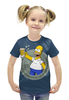 Заказать детскую футболку в Москве. Футболка с полной запечаткой для девочек The Simpsons  от ПРИНТЫ ПЕЧАТЬ  - готовые дизайны и нанесение принтов.