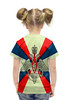 Заказать детскую футболку в Москве. Футболка с полной запечаткой для девочек Герб РФ от THE_NISE  - готовые дизайны и нанесение принтов.