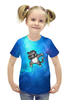 Заказать детскую футболку в Москве. Футболка с полной запечаткой для девочек Котенок от THE_NISE  - готовые дизайны и нанесение принтов.