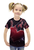 Заказать детскую футболку в Москве. Футболка с полной запечаткой для девочек Сердце и стрелы от aleks_say - готовые дизайны и нанесение принтов.