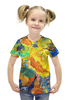 Заказать детскую футболку в Москве. Футболка с полной запечаткой для девочек "Краска на палитре" от Максим Кашин - готовые дизайны и нанесение принтов.