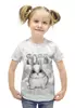 Заказать детскую футболку в Москве. Футболка с полной запечаткой для девочек Милый кролик 2023 от weeert - готовые дизайны и нанесение принтов.