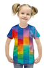 Заказать детскую футболку в Москве. Футболка с полной запечаткой для девочек Квадрат от THE_NISE  - готовые дизайны и нанесение принтов.
