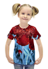 Заказать детскую футболку в Москве. Футболка с полной запечаткой для девочек Тюльпаны от NataKoch  - готовые дизайны и нанесение принтов.
