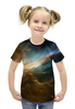 Заказать детскую футболку в Москве. Футболка с полной запечаткой для девочек Космос от No Name - готовые дизайны и нанесение принтов.