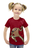 Заказать детскую футболку в Москве. Футболка с полной запечаткой для девочек Хитмонли от scoopysmith - готовые дизайны и нанесение принтов.