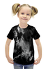 Заказать детскую футболку в Москве. Футболка с полной запечаткой для девочек Белая краска от THE_NISE  - готовые дизайны и нанесение принтов.